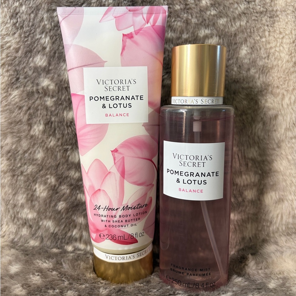 Victoria's Secret Pomegranate & Lotus Balance Set - Pink and Gold